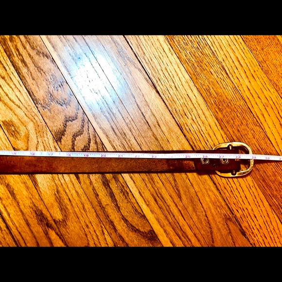 BROWN LEATHER TOOLED BELT ‘JOHN WAYNE’ SIZE 30” UNISEX VINTAGE HANDMADE HANDCRAF - Picture 4 of 11